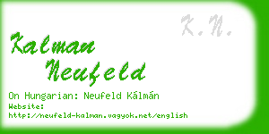 kalman neufeld business card